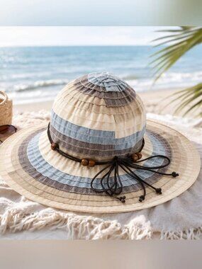 Tropical Trends Scala Striped Sun hat